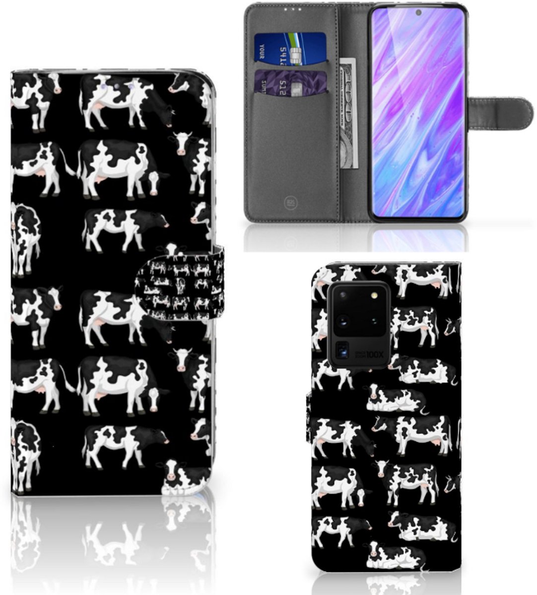 Samsung Galaxy S20 Ultra Telefoonhoesje met Pasjes Koetjes