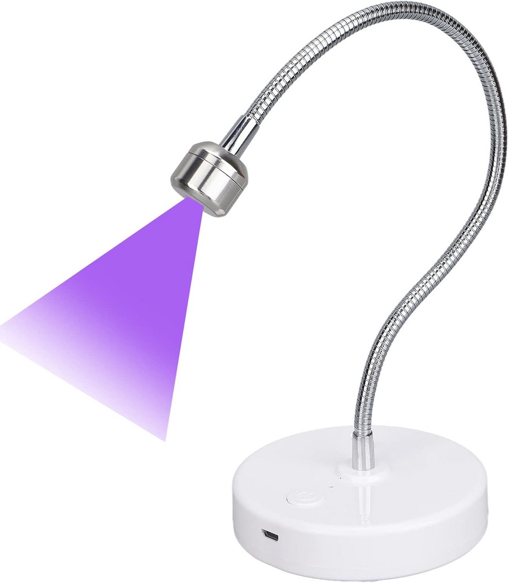 UV-lamp voor nagels, LED nageldroger met USB, 3W, paars, voor UV-gellijm en gelnagellak