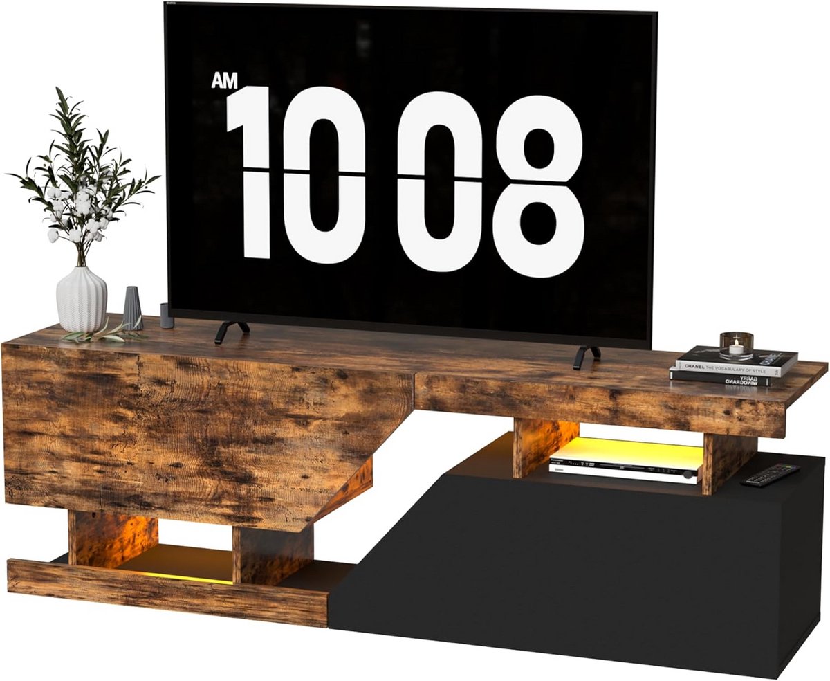 Moderne televisie kast met LED handgrepen voor tv's tot 65 inch