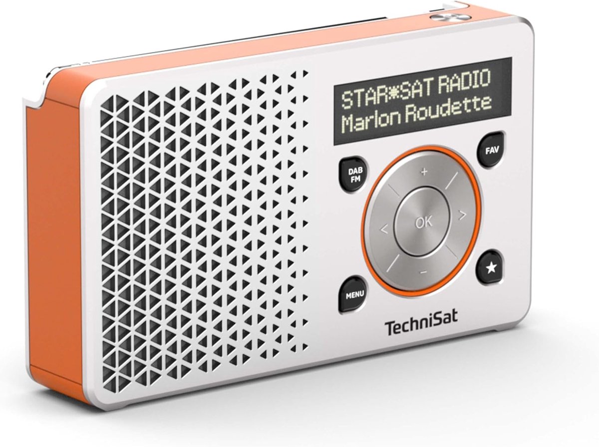 Draagbare DAB+ radio met accu - RF, FM, luidspreker, hoofdtelefoonaansluiting, 20 favorieten, OLED-display, 1 watt RMS