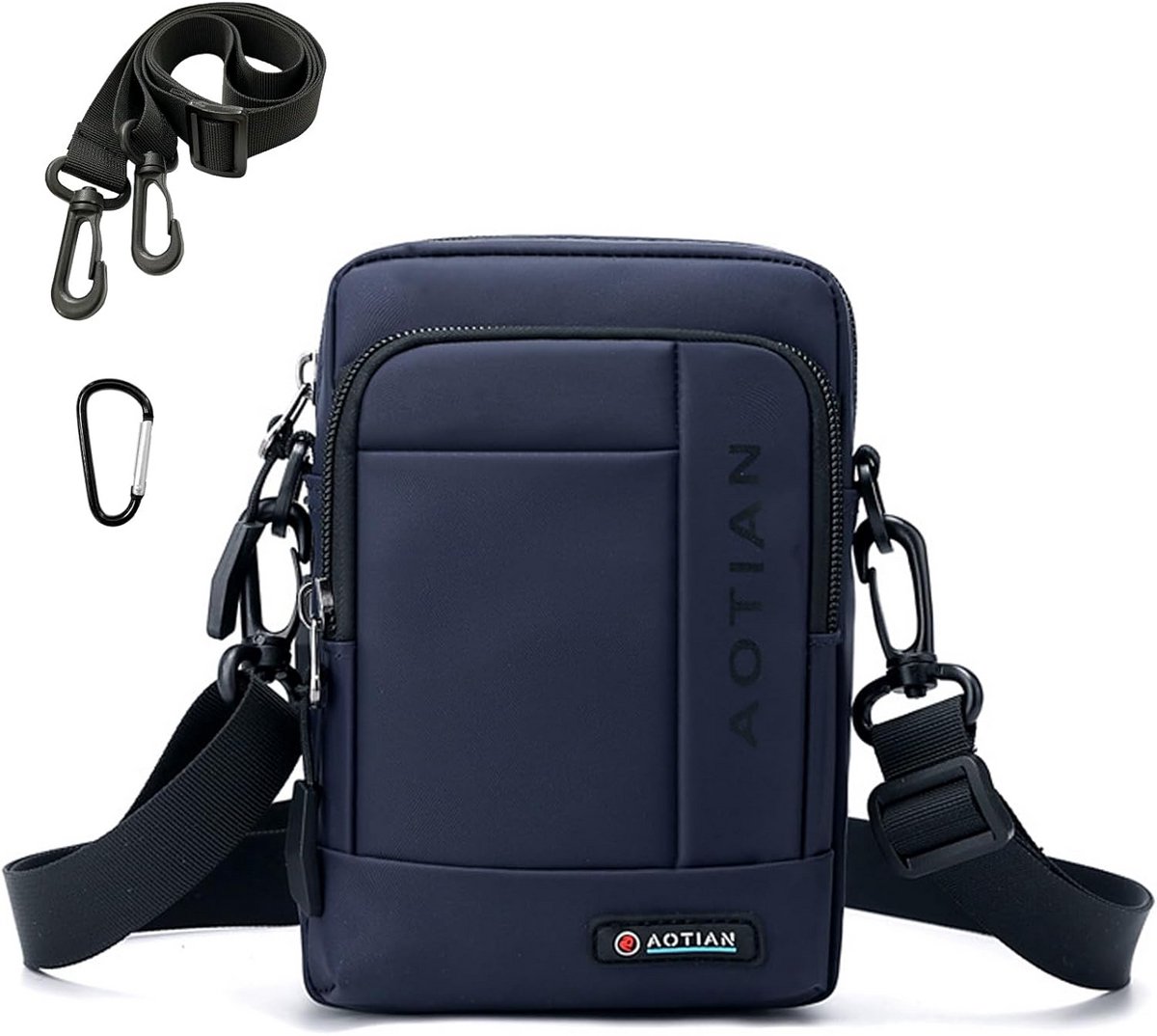 Draagbare 3-in-1 schoudertas voor mobiele telefoon voor heren - Waterdichte sling crossbody tas voor reizen