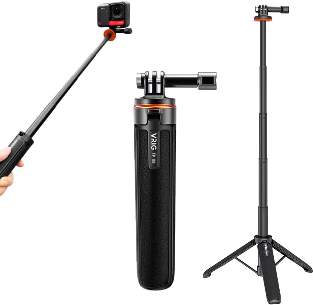 Statief Selfie Stick voor Sportcamera's en Live Streaming