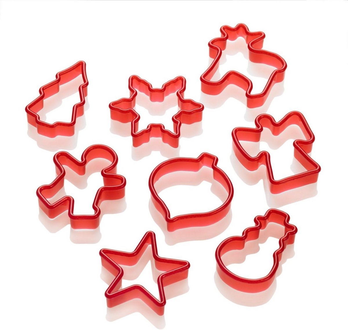 Kerst Uitsteekvorm - Rood, 20X10X2 cm