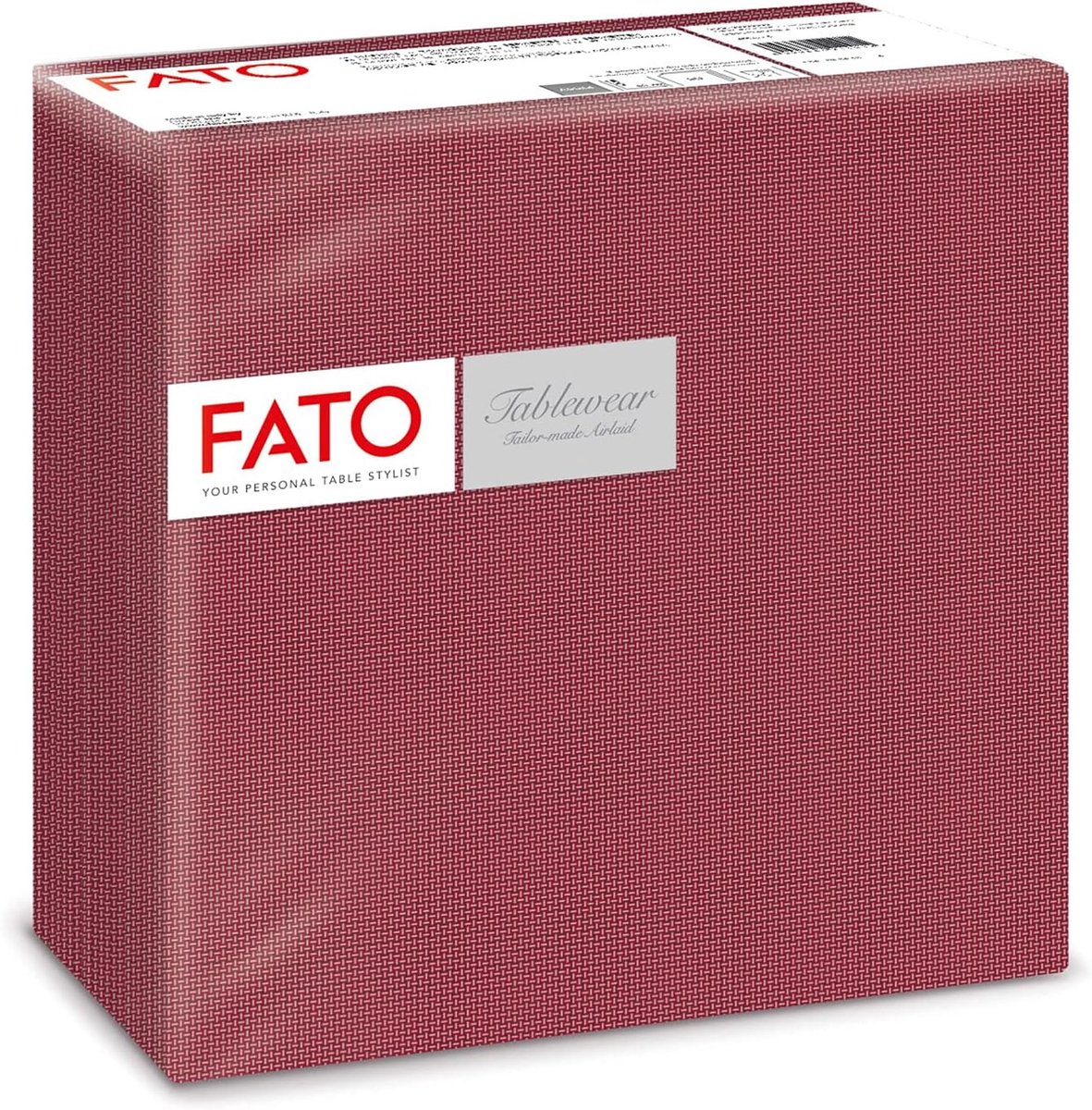 Droge papieren servetten met textieleffect - 50 stuks - 40 x 40 cm - Bordeaux