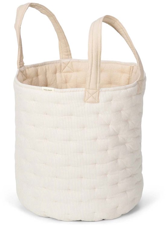 Little Dutch Pure Opbergmand Groot - Soft Beige Streep — afbeelding 5