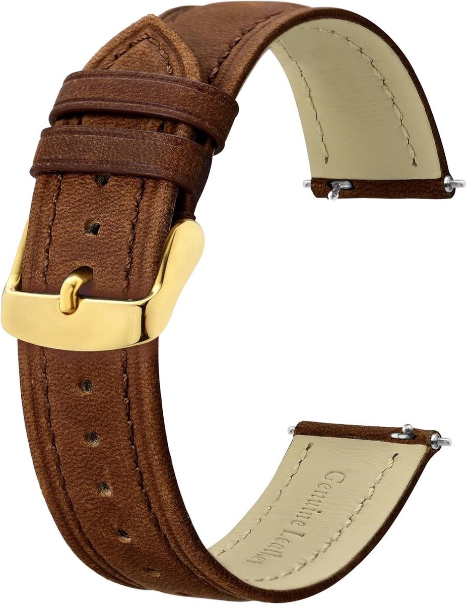 Extra lange leren horlogebanden voor heren - 18mm, 20mm, 22mm, 24mm vervangstrap voor grote pols