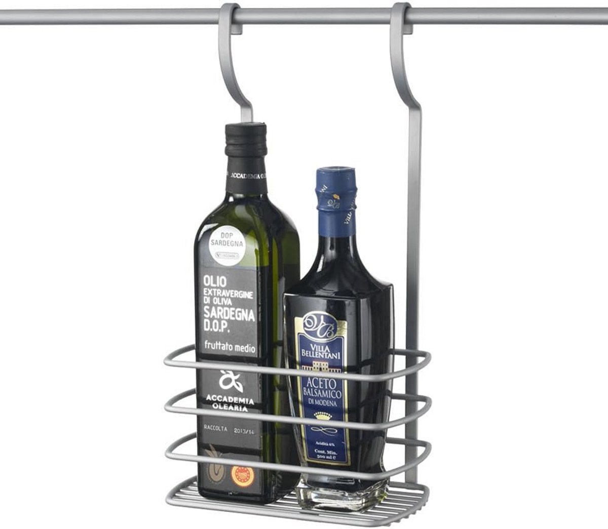 Flessenhouder van metaal met moderne look - 37,4 cm hoog
