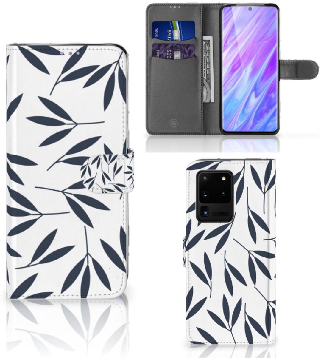 Samsung Galaxy S20 Ultra Hoesje Leaves Blue