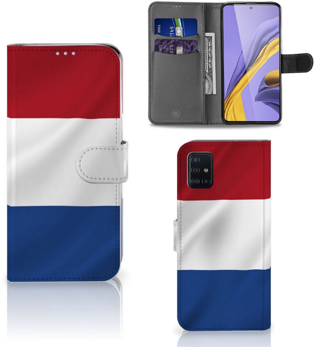 Samsung Galaxy A51 Bookstyle Case Nederlandse Vlag