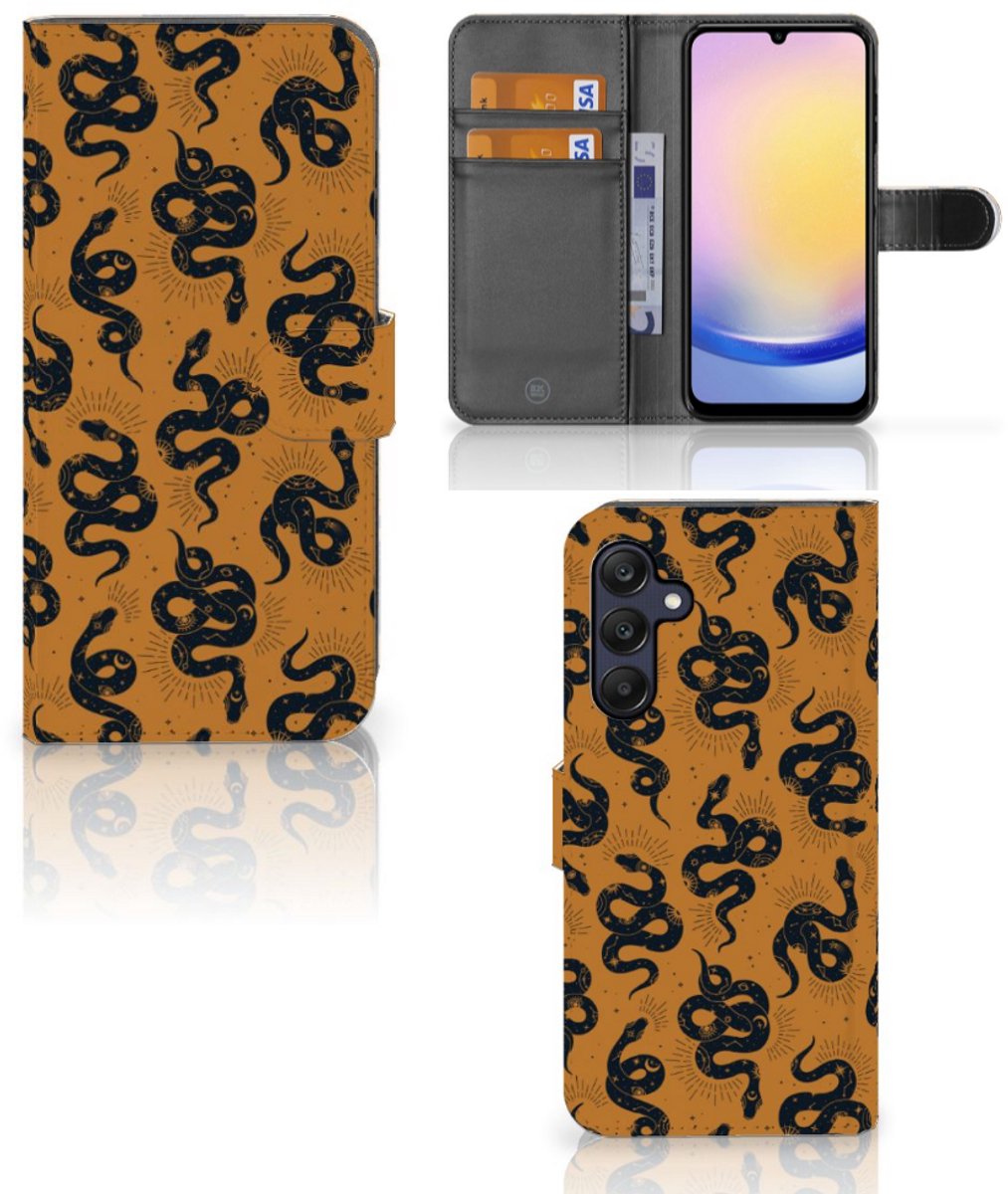 Telefoonhoesje met Pasjes voor Samsung Galaxy A25 Snakes