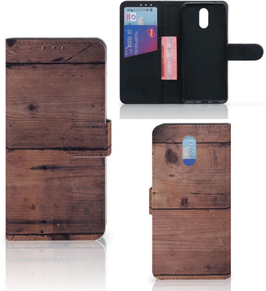Nokia 2.3 Book Style Case Old Wood