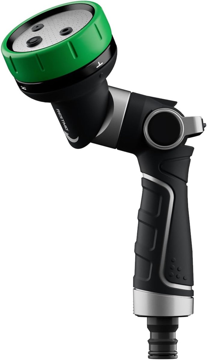 2-in-1 tuinsproeier met 4 sproeimodi - Robuuste metalen hogedruk tuinhanddouche met duimstroomcontrole