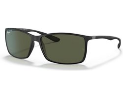 Ray-Ban Heren Liteforce zonnebril, zwart (montuur: zwart glas: gepolariseerd groen 601s9a), L (Fabrikant maat: 62) EU, Zwart (frame: zwart glas: gepolariseerd groen 601s9a)