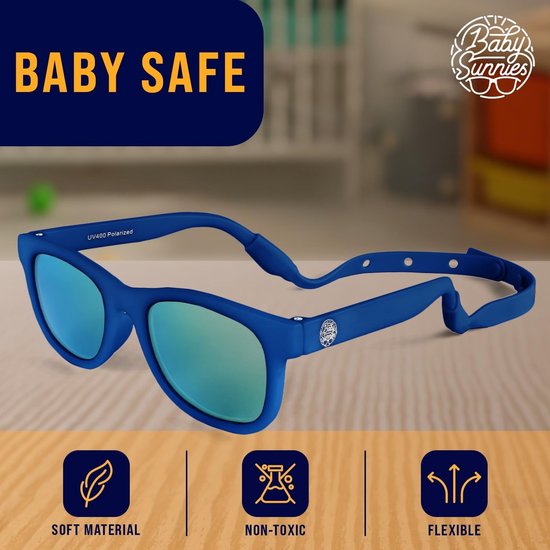 Polarized Baby Sunglasses with Strap - Shatterproof Flexible Baby Sunglasses for Toddlers Newborn 0-24 Months van Polarized — afbeelding 2