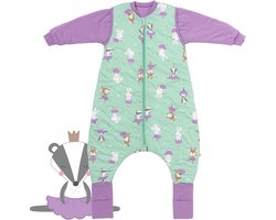 schlummersack Slaapzak voor baby's, het hele jaar door, Oeko-Tex, babyslaapzak met mouwen, afneembaar, 2,5 TOG, babyslaapzak voor het hele jaar door, slaapzak voor baby's, katoen