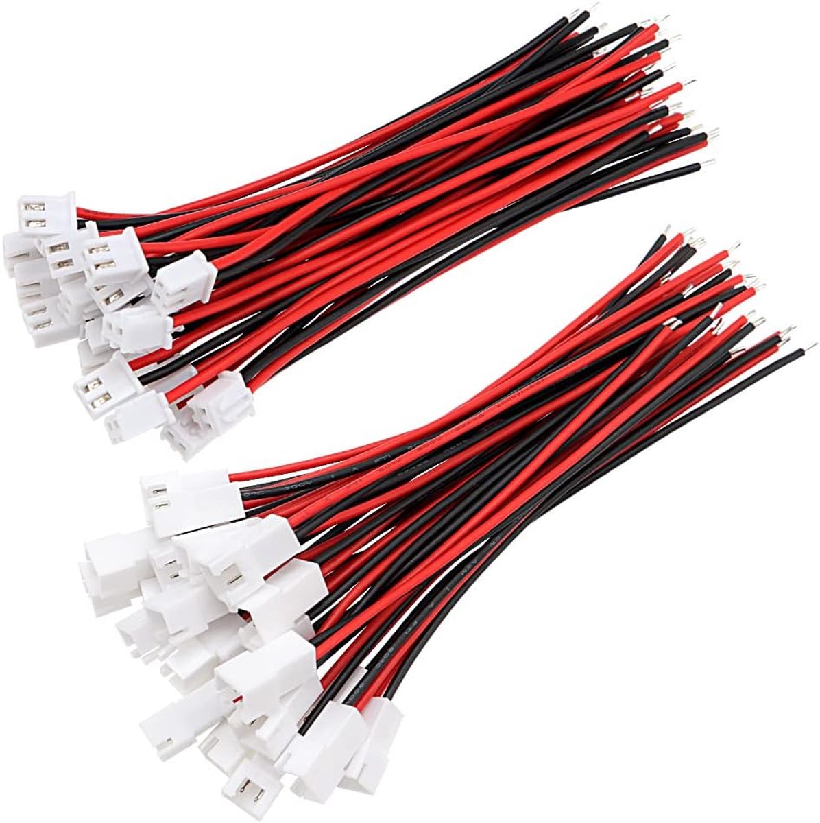 25 Paar JST-XH 2.54mm 2-Pin Micro Connector Plug met Kabel - Mannelijke en Vrouwelijke Stekkers