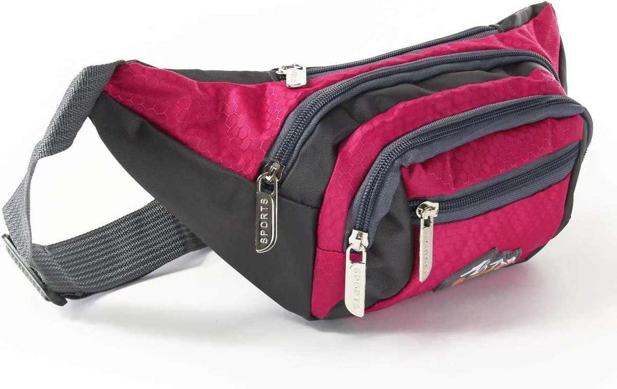 Modieuze Roze Heuptas Dames - Nylon, 33x14x10 cm