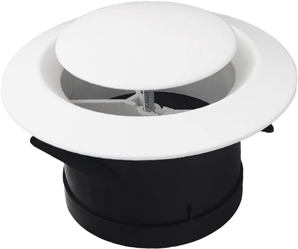 Afdekking voor ventilatiekanalen - Plafonddiffuser en Afvoerventiel, 100 mm