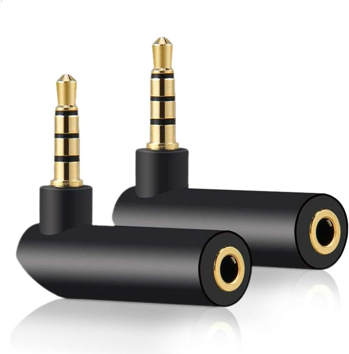 Hoek audio-adapter 3,5 mm naar 90 graden Stereo Jack Plug AUX-connector