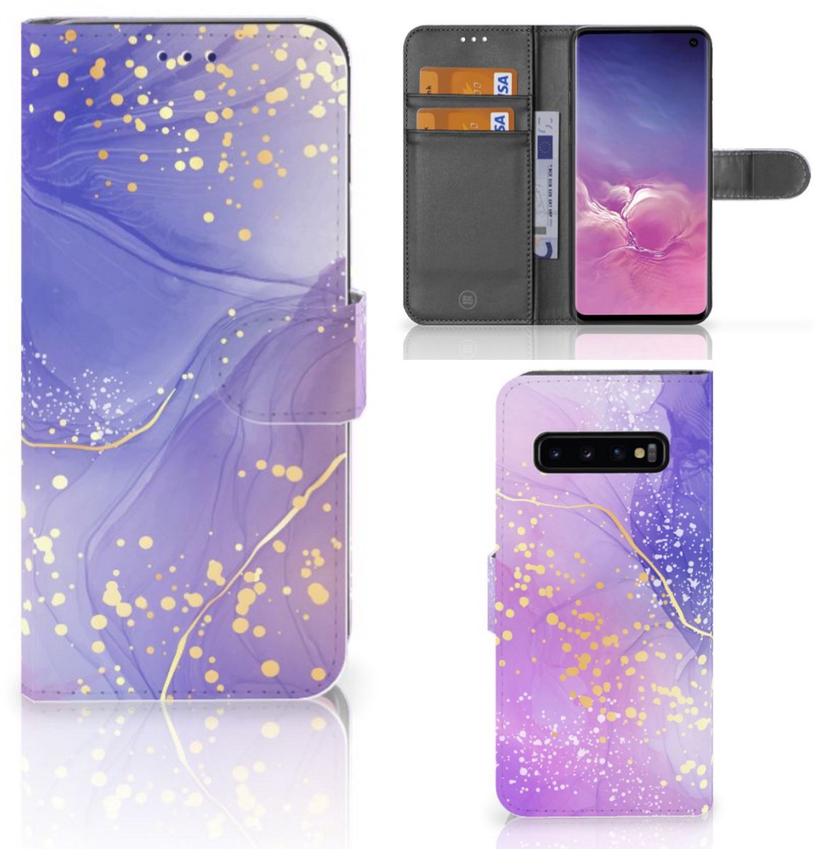 Hoesje voor Samsung Galaxy S10 Watercolor Paars