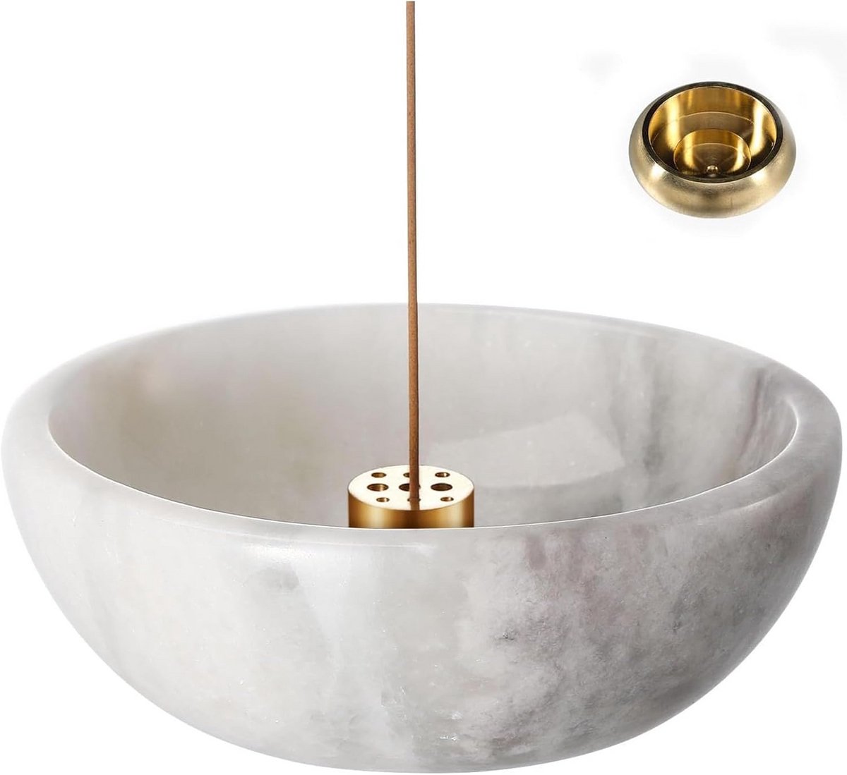 Luxury African Natural Marble Incense Holder for Meditation and Relaxation
