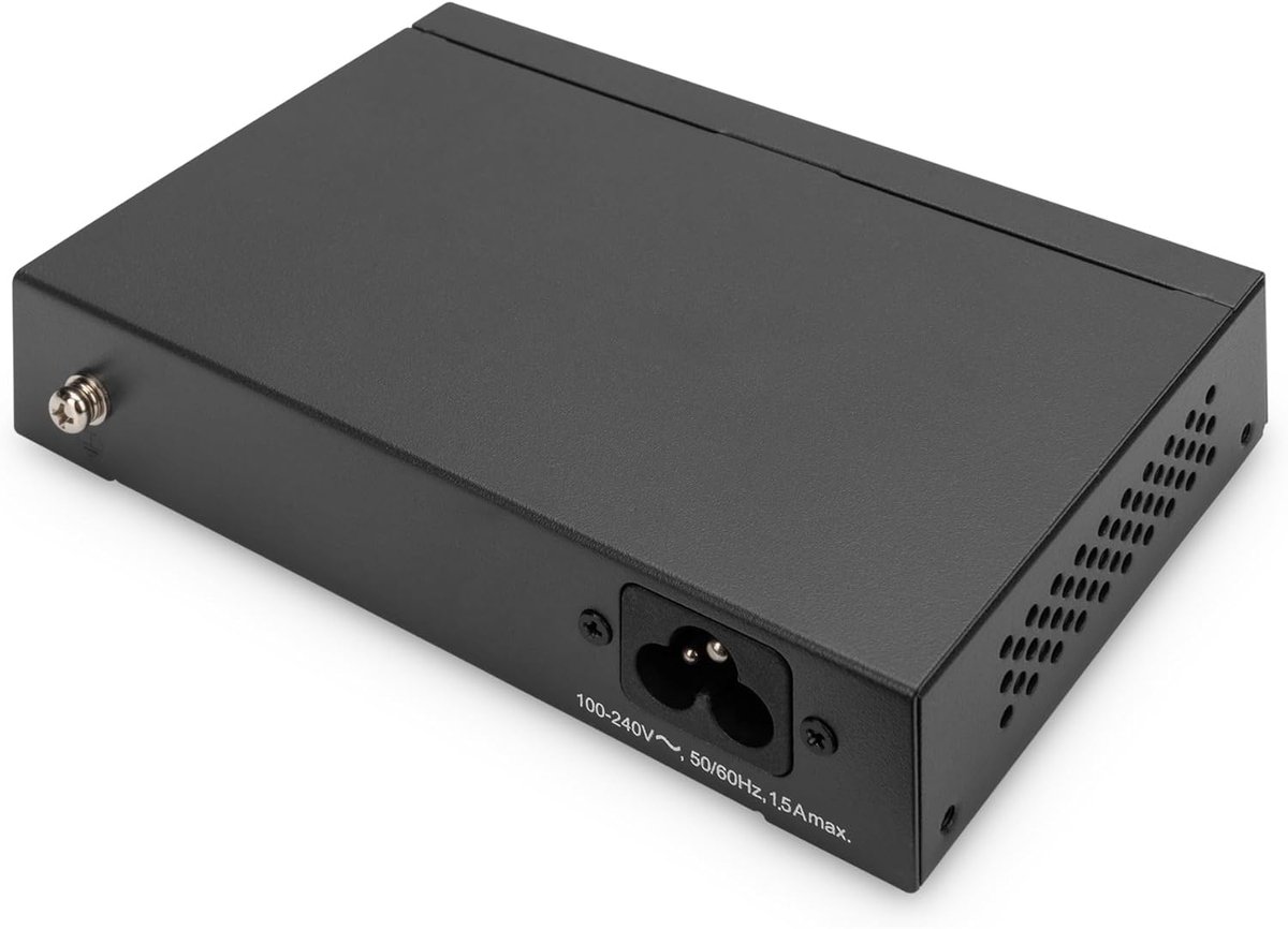 5-poorts Gigabit Ethernet PoE Switch met CCTV Modus