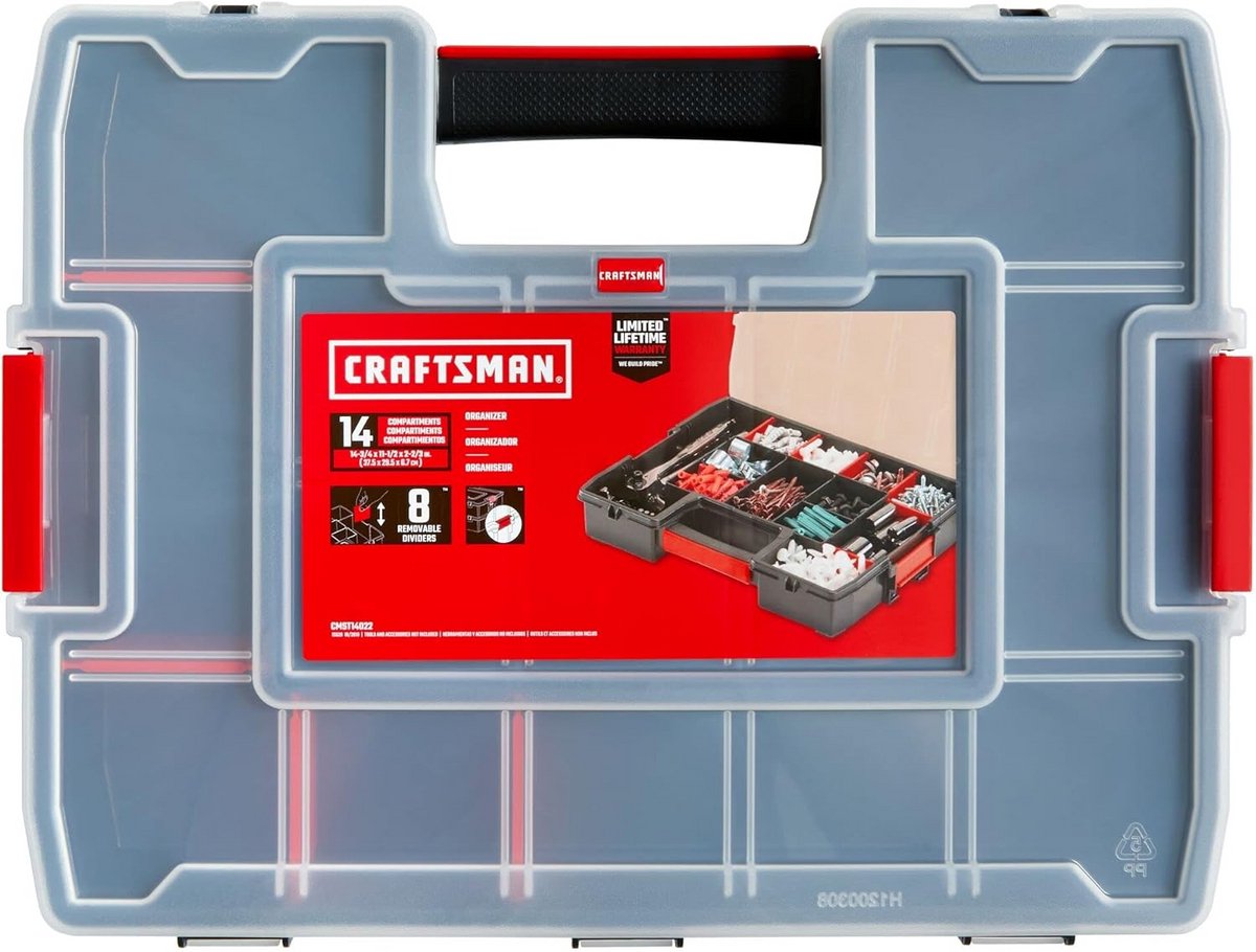 Organizer voor Kleine Onderdelen met 14 Compartimenten - 2-Pack
