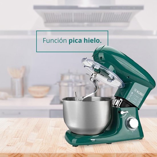 Keukenmachine met 7 accessoires voor veelzijdig koken - Groen - 6 Liter van Merkloos — afbeelding 2