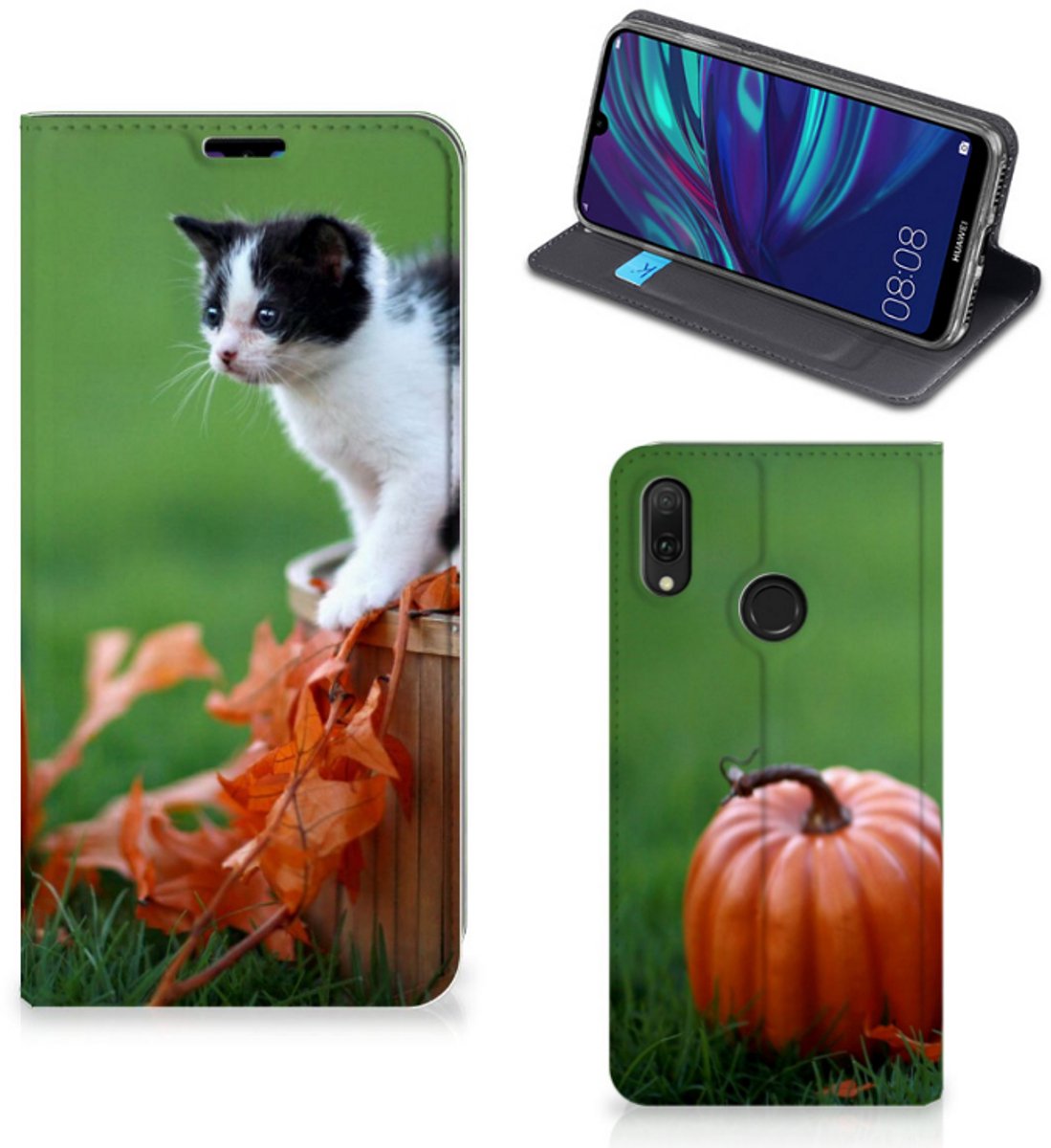 Huawei Y7 hoesje Y7 Pro (2019) Hoesje maken Kitten