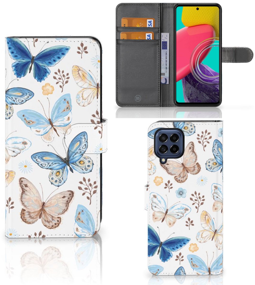 Telefoonhoesje met Pasjes voor Samsung Galaxy M53 Vlinder