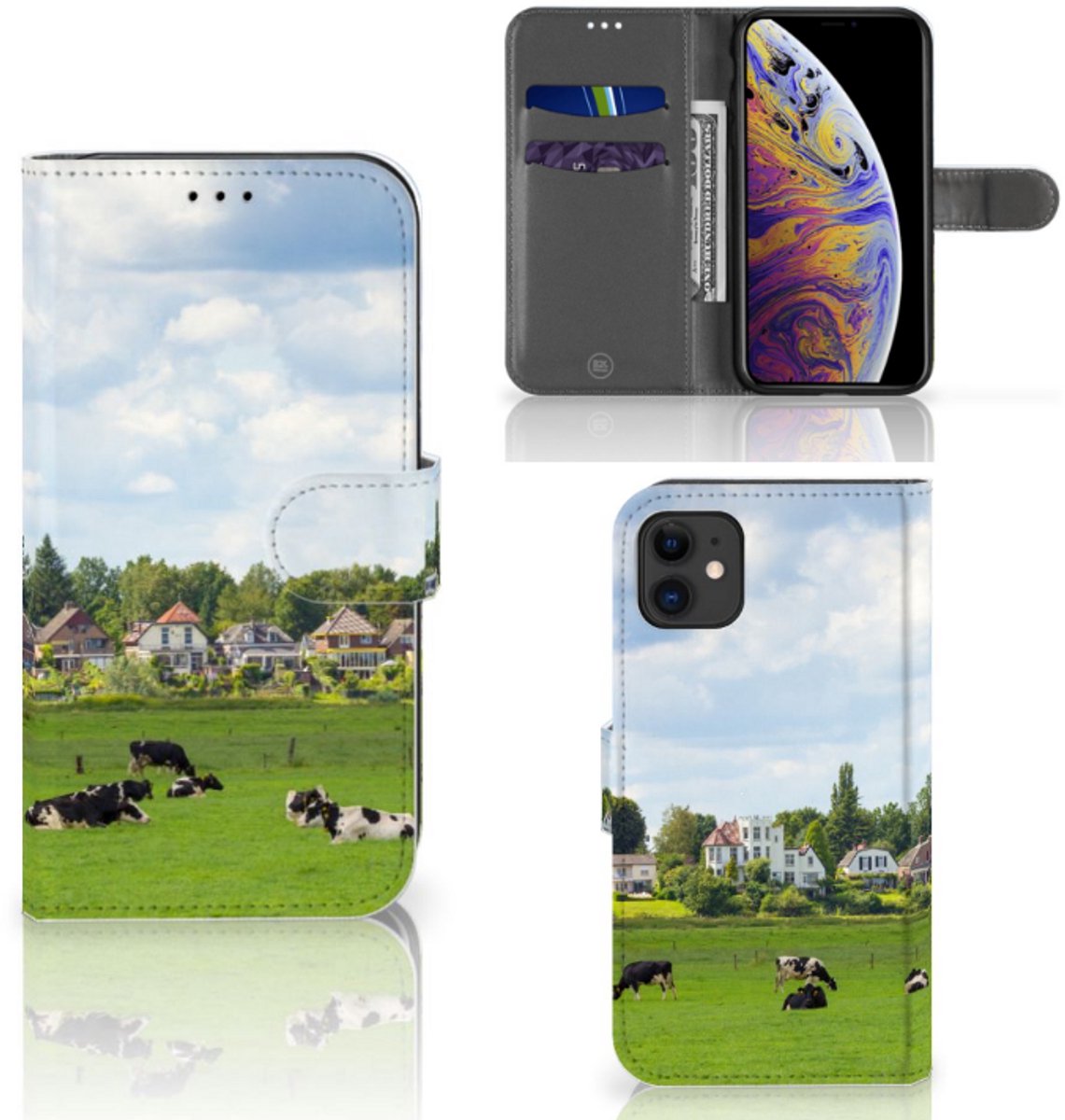 Apple iPhone 11 Telefoonhoesje met Pasjes Koeien