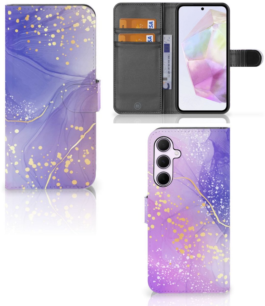 Hoesje voor Samsung Galaxy A35 Watercolor Paars