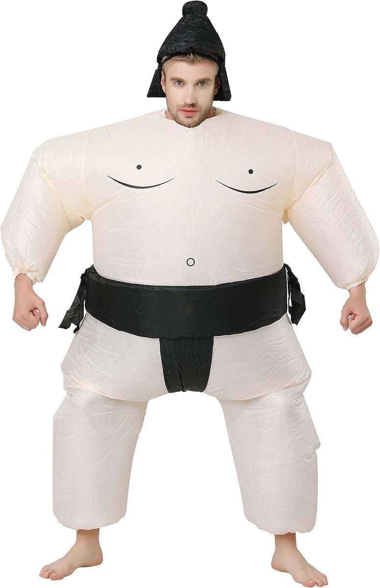 Opblaasbaar Sumo Kostuum voor Volwassenen - Perfect voor Halloween en Feestjes