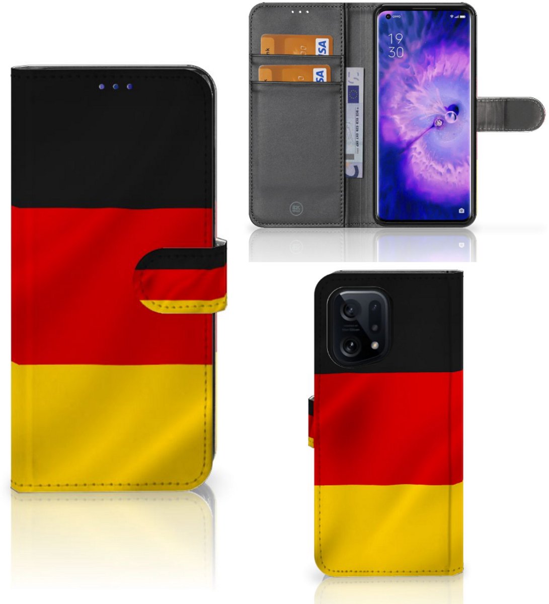 OPPO Find X5 Bookstyle Case Duitsland