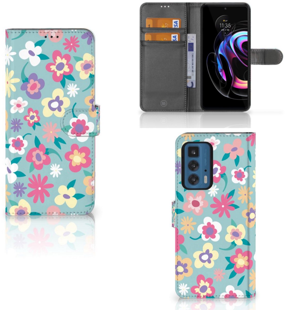 Motorola Edge 20 Pro Hoesje Flower Power
