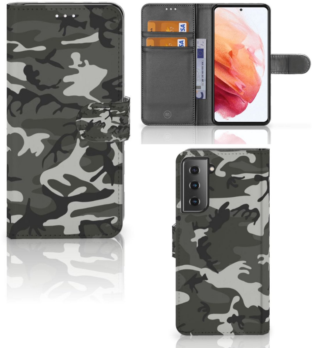 Samsung Galaxy S21 Telefoon Hoesje Army Light