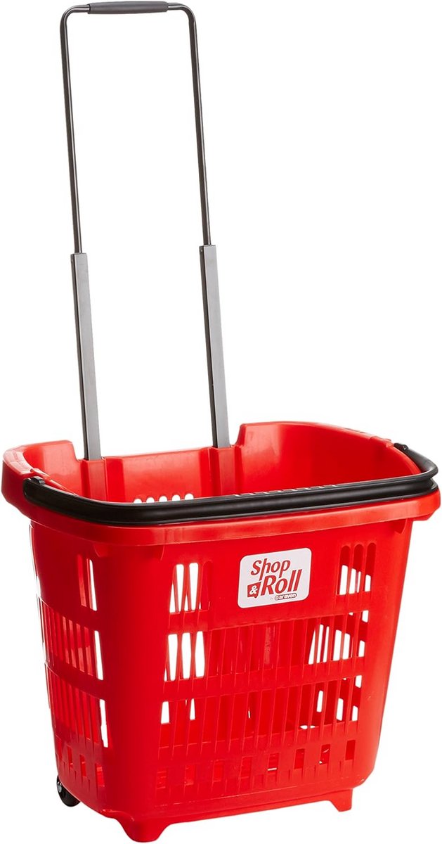 Draaibare Boodschappenmand met Wielen en Hoge Temperatuurbestendigheid (31L)