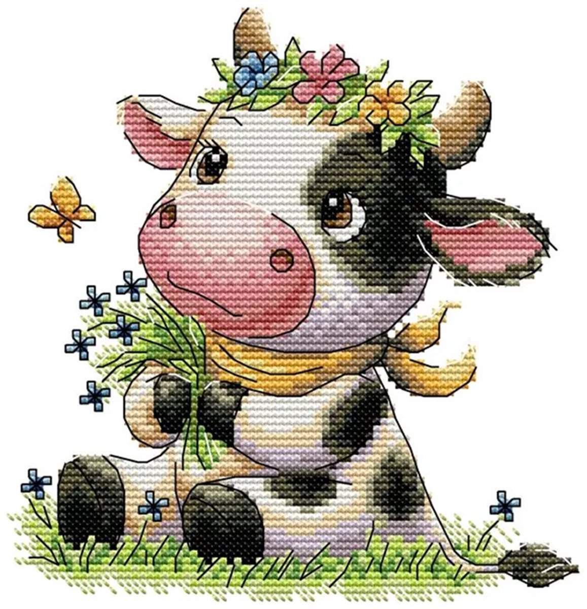 Borduurpakket Schattig koeitje