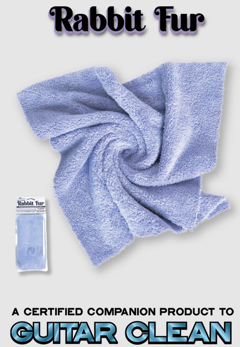 DMI Guitar Labs Rabbit Fur Microfiber Cleaning Cloth poetsdoek voor gitaar
