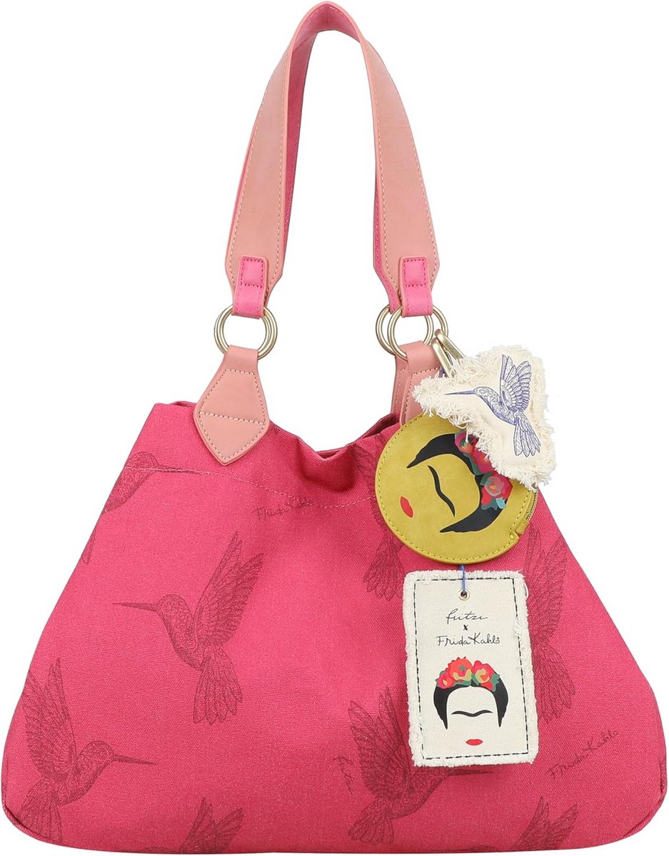 Grote Canvas Shopper met Kleurrijke Kolibrie Print - Gelimiteerde Editie