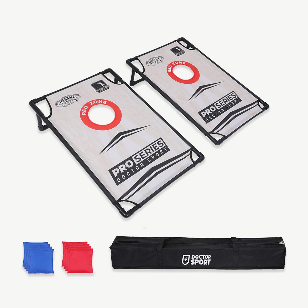 Dr Sport - Cornhole Set PVC - 90 x 60cm - Set met twee borden en 8 bean bags