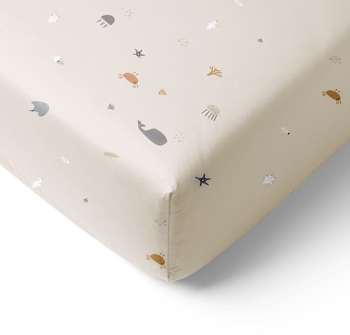 Petite Amélie Hoeslaken 70x140 cm - 100% biologisch katoenen - Sea Life