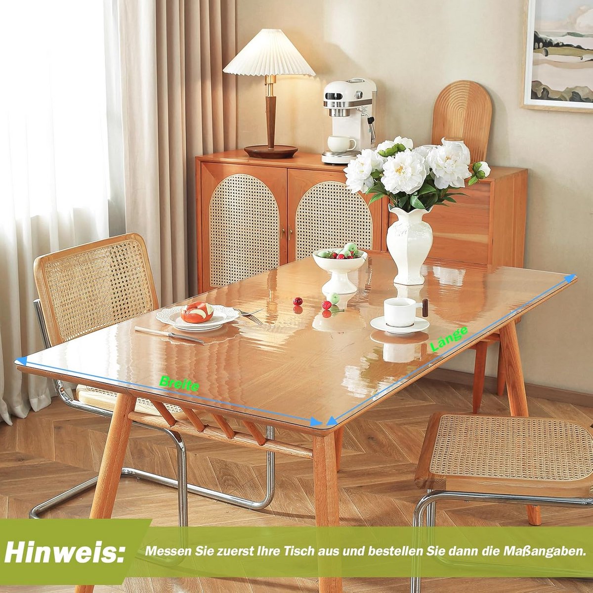 Transparante Tafelmat 1.5 mm Dik - Tafelbeschermer en Onderlegger - Afwasbaar