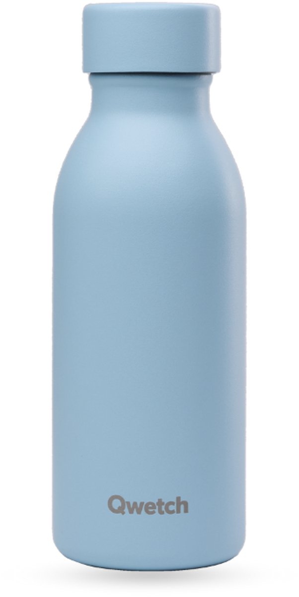 Qwetch - Isothermische fles - Icon Pastel Blauw- 350ml