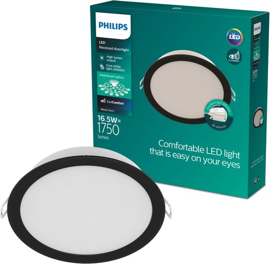 Philips SHELLBARK recessed chrome 3x4.5W SELV
