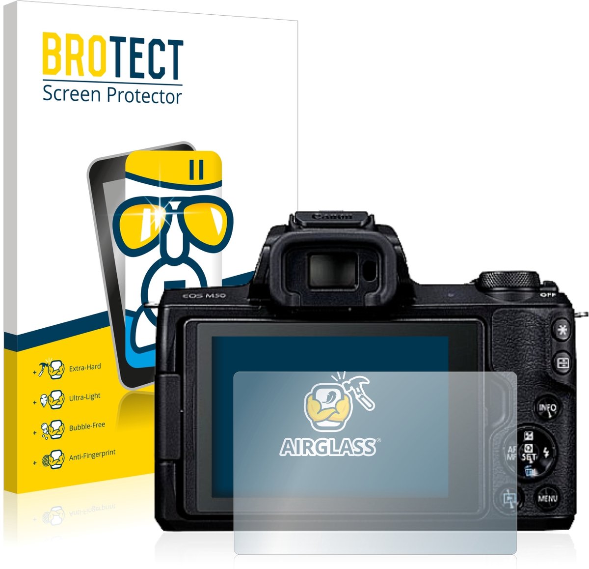 Screenprotector voor Canon EOS M50 Beschermglas transparant