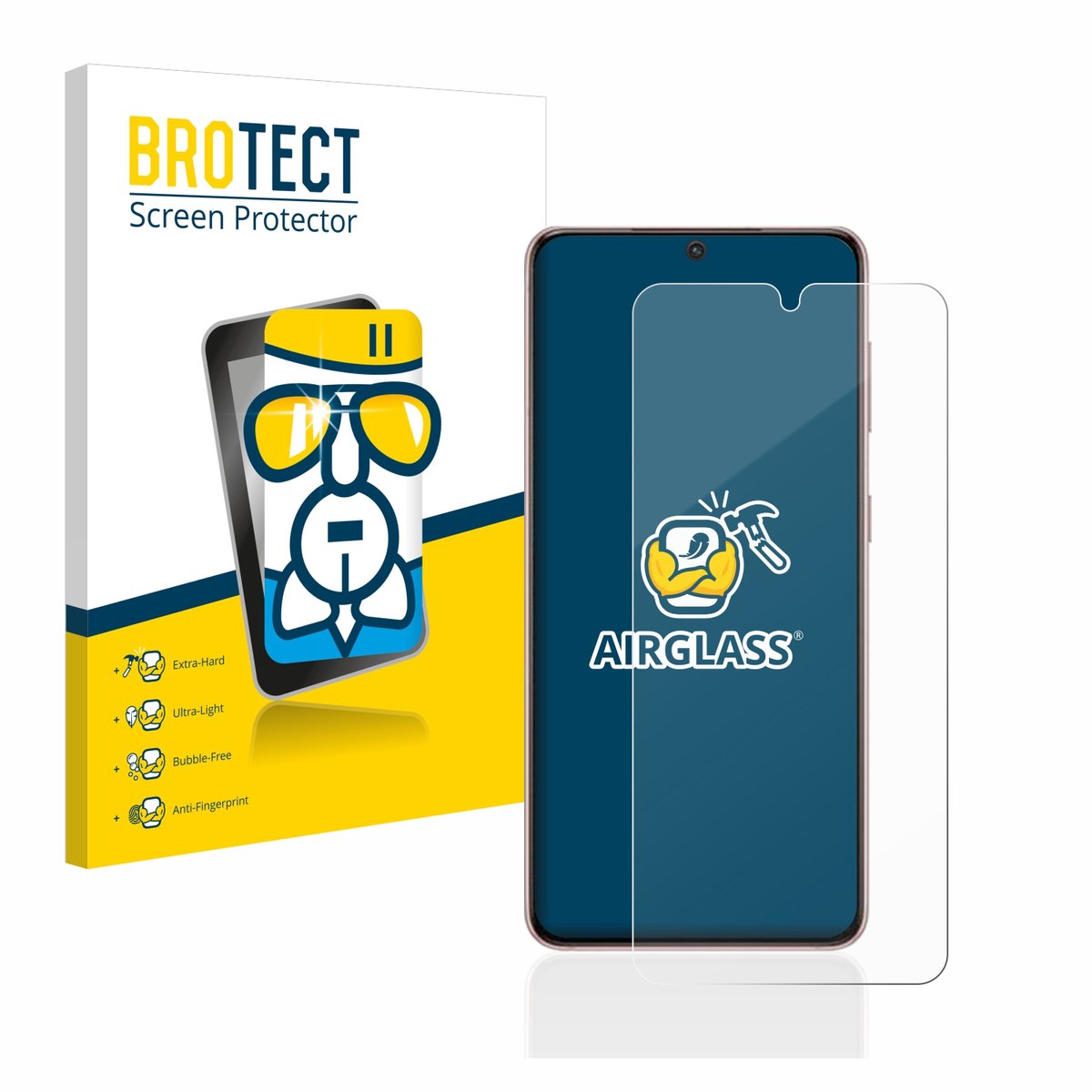 Screenprotector voor Samsung Galaxy S21 5G Beschermglas transparant
