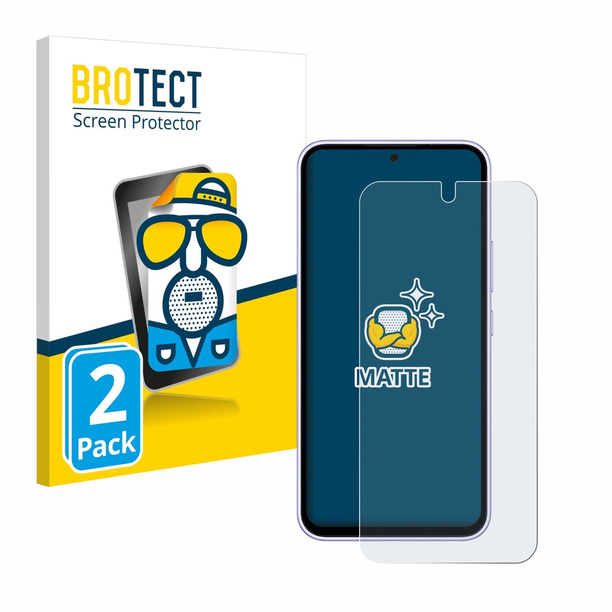BROTECT - Screenprotector voor Samsung Galaxy A54 5G - Folie Beschermfolie matte 2 Stuks