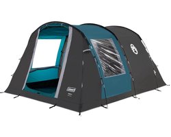 Tente Coleman Cook 4 – Tente tunnel 4 personnes – Protection solaire UV Guard - Matériau ignifuge – Gris/bleu