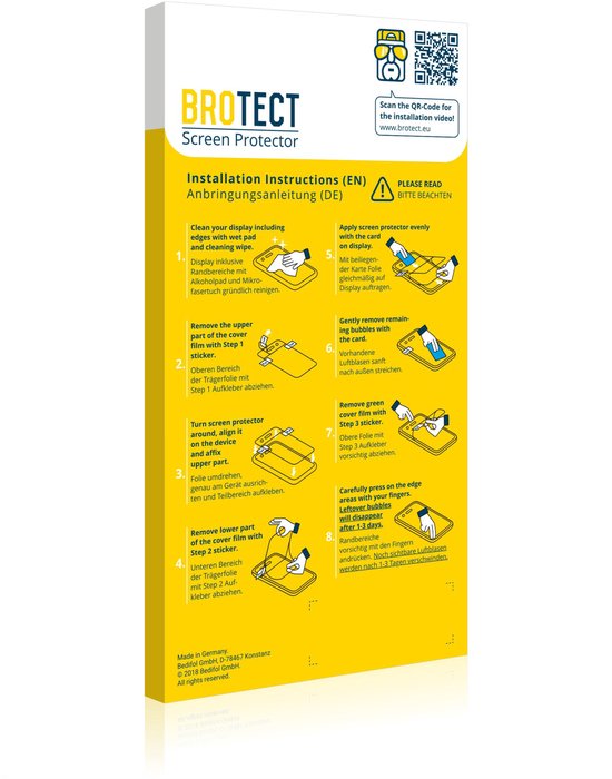 BROTECT - Protecteur d'écran pour Xiaomi Redmi Note 12 Pro 5G - Film de Protection Transparent Couverture Complète - (2 Pièces)